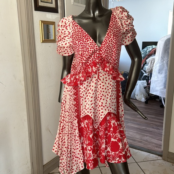 COPY - Satin Printed Handkerchief Dress - Picture 16 of 16